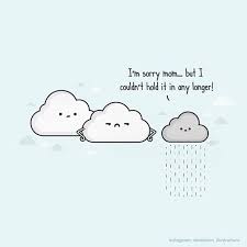 Someone sent ten different puns to friends, with the hope that at least one of the puns would make them laugh. Cloud Pun Funny Illustration Funny Puns Funny Doodles