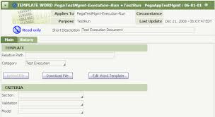Customizing Test Document Templates Pega