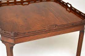 Antique Tray Top Coffee Table For