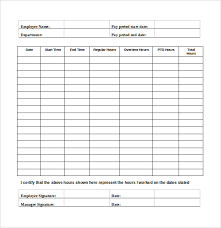 Employee Timesheet Calculator 11 Samples Examples