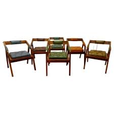 fruitwood dining chairs 1960