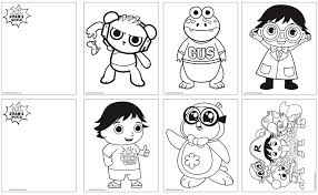Ryan's world printable coloring pages. Amazon Com Innovative Designs Nickelodeon Ryan S World Super Deluxe Art Supplies Set W Coloring Pages Stampers Stickers Toys Games