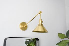 adjustable wall light gold industrial