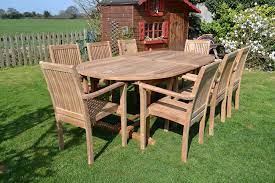 clean teak wood outdoor furniture