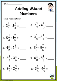 grade 6 adding mixed numbers worksheets
