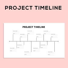 Project Management Scheduling Milestone Timeline Charts And Project Planner Spreadsheet Template For Digital Download