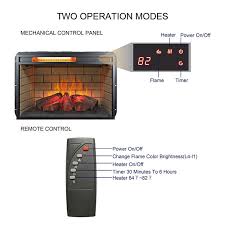 26 Inch Log Flame Heater Electric