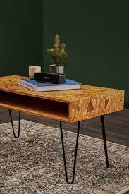 Osb Wood Vintage Hairpin Coffee Table