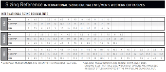 Boot Sizing Chart Partners Western Co Partners Western