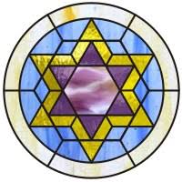 simple star of david stained glass