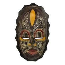 Unicef Market Nigerian Wood Wall Mask