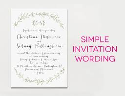 Wedding Invitation Wording Formal Modern Fun Design Wedding