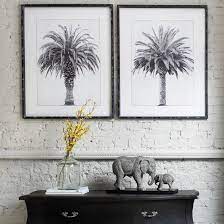 Brookby Set Of 2 Framed Palm Tree Wall