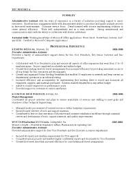 Resume Sample For Administrative Assistant Position Free Resumes