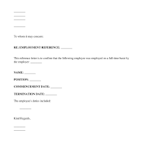 Employee Reference Letter Template Word Pdf