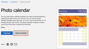 simple calendar in microsoft word