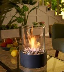 Iron Glass Portable Tabletop Fire Pit