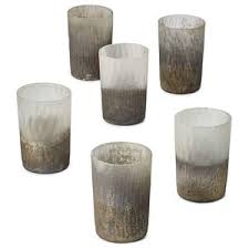frosted glass votive holders with
