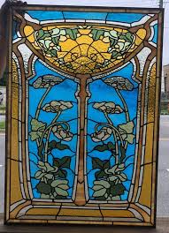 W 430 Art Nouveau Stained Glass