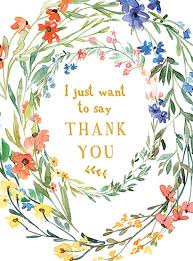 thank you card field flowers