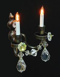 Double Candle Crystal Wall Sconce
