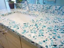 Recycled Glass Countertop In Sleek