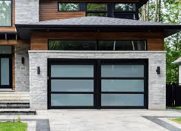 Modern Glass Garage Doors Panorama