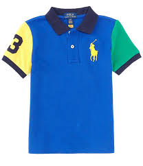 big pony color block mesh polo shirt