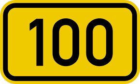 You can't do %100 because out of 100 100 doesn't make sense. Datei Bundesstrasse 100 Number Svg Wikipedia