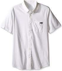 Oakley Mens Icon Short Sleeve Woven Shirt White Small