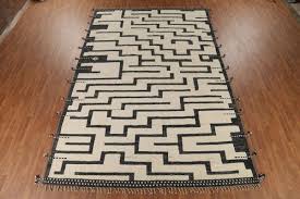 black handmade moroccan large rug 10x15
