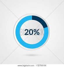 20 Percent Blue Grey Vector Photo Free Trial Bigstock