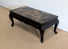 asian coffee table in black lacquer