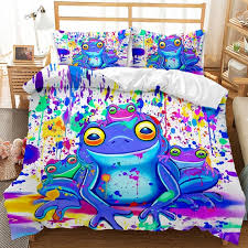 Graffiti Frog King Bedding Set Duvet