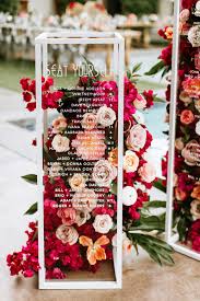 Custom Floral Wedding Acrylic Seating Chart Shindig Chic
