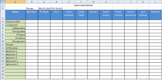 Housekeeping Checklist Format For Office In Excel