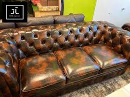 chesterfield pu leather sofa set 3