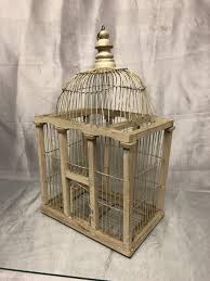 Vtg victorian dome top decorative wood bird cage french wire hand painted. Decorative Wooden Bird Cage Hanford Auction House