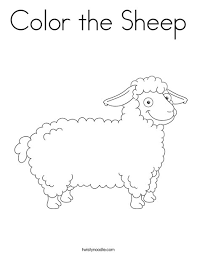 Coloring is a great educational tool; Color The Sheep Coloring Page Twisty Noodle