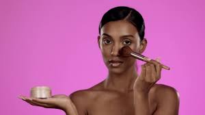 cosmetics makeup indian woman brush
