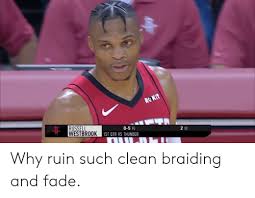 Smith, who claimed (video link) that westbrook still needed a championship to cement his legacy. Ro Kit Russell Westbrook 1st Qtr Vs Thunder 0 5 Fg 2 To Why Ruin Such Clean Braiding And Fade Russell Westbrook Meme On Me Me