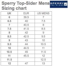 Sperry Top Sider Size Chart Inches Www Bedowntowndaytona Com