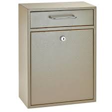 Tan Mail Boss Locking Security Drop Box