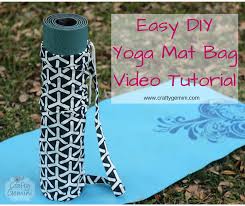 diy yoga mat bag video tutorial