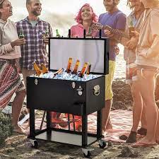 Outsunny Black Patio Cooler Ice Chest