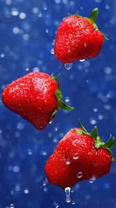 strawberries food fruit milk red