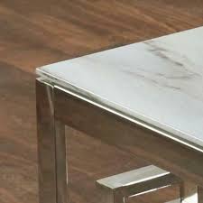 White Marble Glass Top Coffee Table