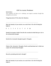 See more ideas about therapy worksheets, counseling resources, counseling activities. Cbt For Anxiety Worksheet Mental Health Worksheets