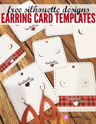 Easy handmade earring display card | diy friendship day gift ideas easy & stylish jewelry hey guys, here is a simple diy for making your own earring card displays. Free Silhouette Earring Card Templates Set Of 8 Silhouette School