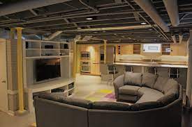 contemporary basement remodel
